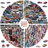 200 Popular Cartoon Racing Graffiti Stickers Suitcase Guitar Without Glue Waterproof Stickers
