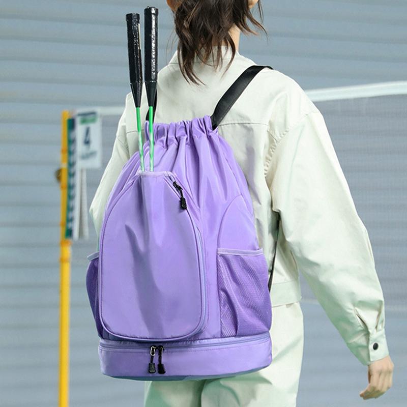 Tennis Schläger Rucksack Fassungsvermögen für 2 Schläger Badminton Sporttasche Großes Fassungsvermögen Gymnastikbeutel Professionelle Fitnesstasche mit Schuhfach