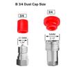 AEE2-Male Dust Cap And Female Plug Cover Fits Hydraulic Quick Disconnects Coupler ISO-B 3/4