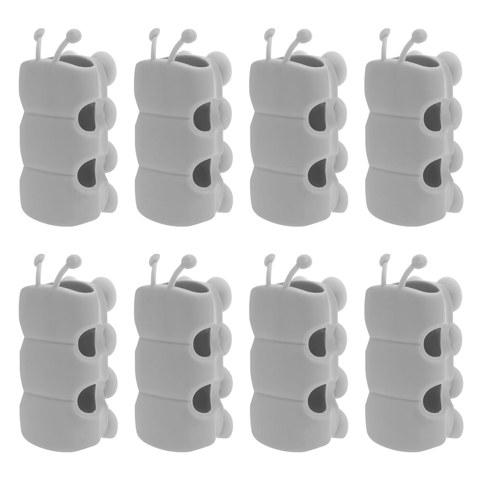 

8Pcs Suction Cup Shower Head Holder Movable Wall Bracket Fixed Base Silicone Punch-free Bathroom Storage Shelf Accessories