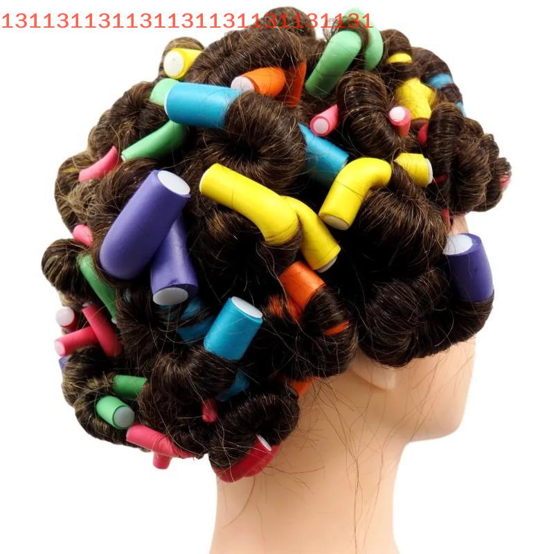 Universal Perm Curling Bar Universal Hair Curling Stick, Colorful Sponge, Rubber Curling Iron, Perm Bar, 10 Pcs