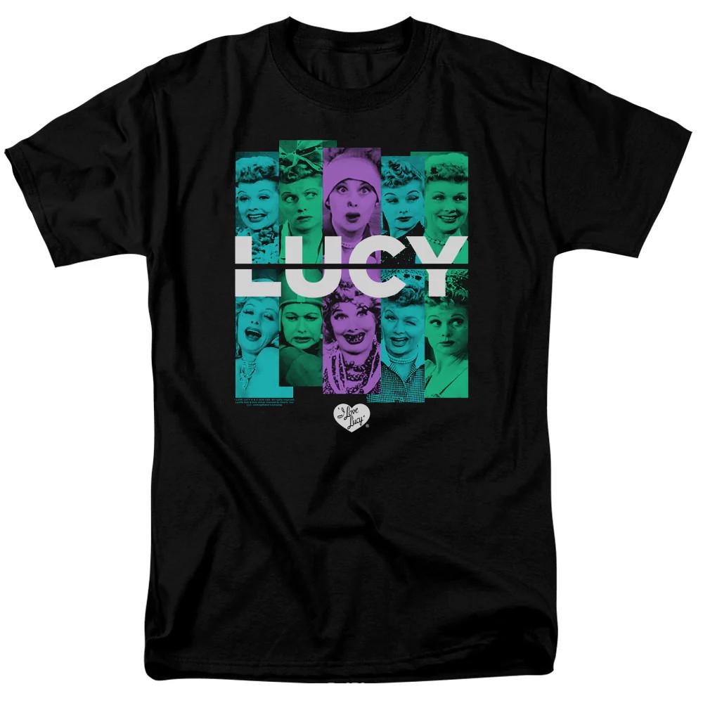 I Love Lucy Shades Of Lucy Mens T Shirt Black Officially Licensed