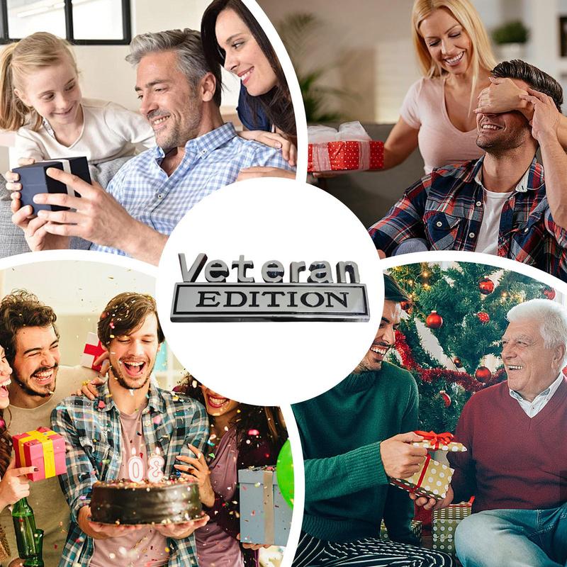 Car Styling 3D Veteran Edition Emblemă adezivă metalică Insigna decorativă Decal amuzant Accesoriu auto