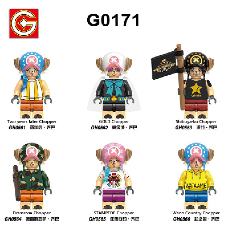 Blocco da Costruzione Pirata One Piece Minifigure Giocattolo Luffy Zoro Chopper Ace Action Figure Giocattolo Educativo per Bambini