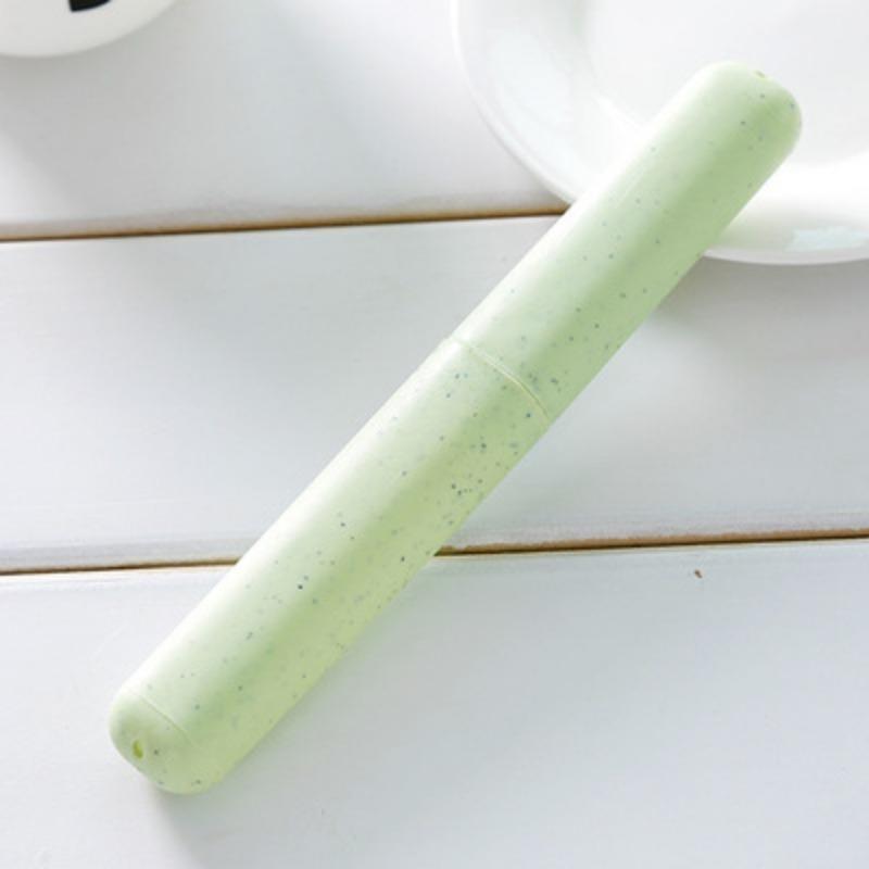 

Футляр для зубных щеток карамельного цвета для деловых поездок, переносной футляр для хранения туалетных принадлежностей, скраб для зубных щеток, футляр для зубного набора из пшеничной соломы Wheat зелёный