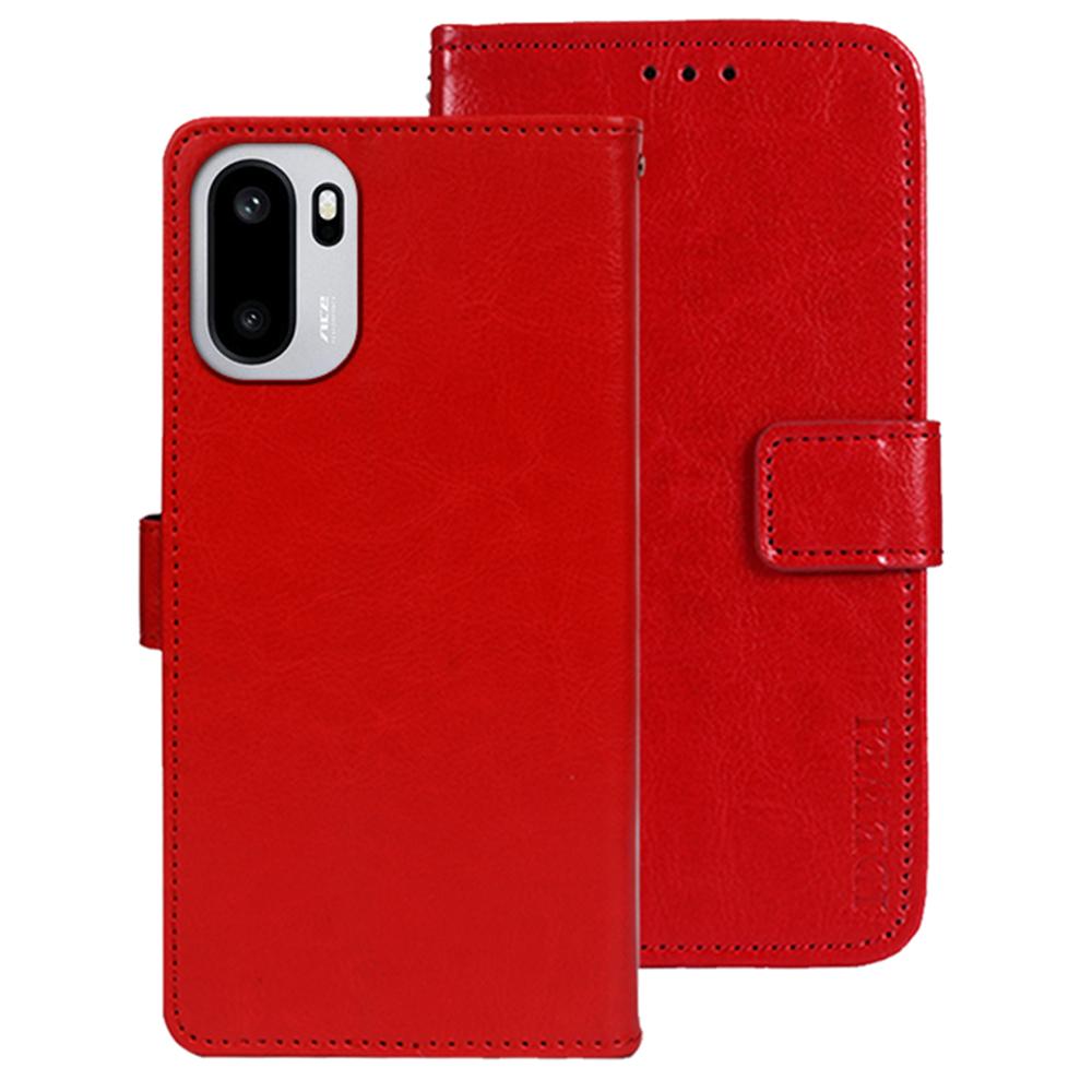 IDEWEI For OnePlus 15R 5G/Ace 6T 5G/Ace 6 5G Stand Case Crazy Horse Texture Leather Phone Cover