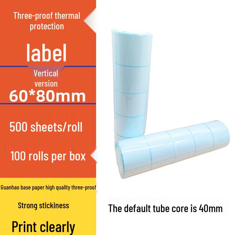 Spot Three-Proof Self-Adhesive Thermal Label Paper for Barcode Printing (100x100mm)