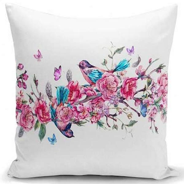Plant and Flower Hydrangea Printed Linen Pillowcase Home Sofa Living Room Bedroom Pillowcase