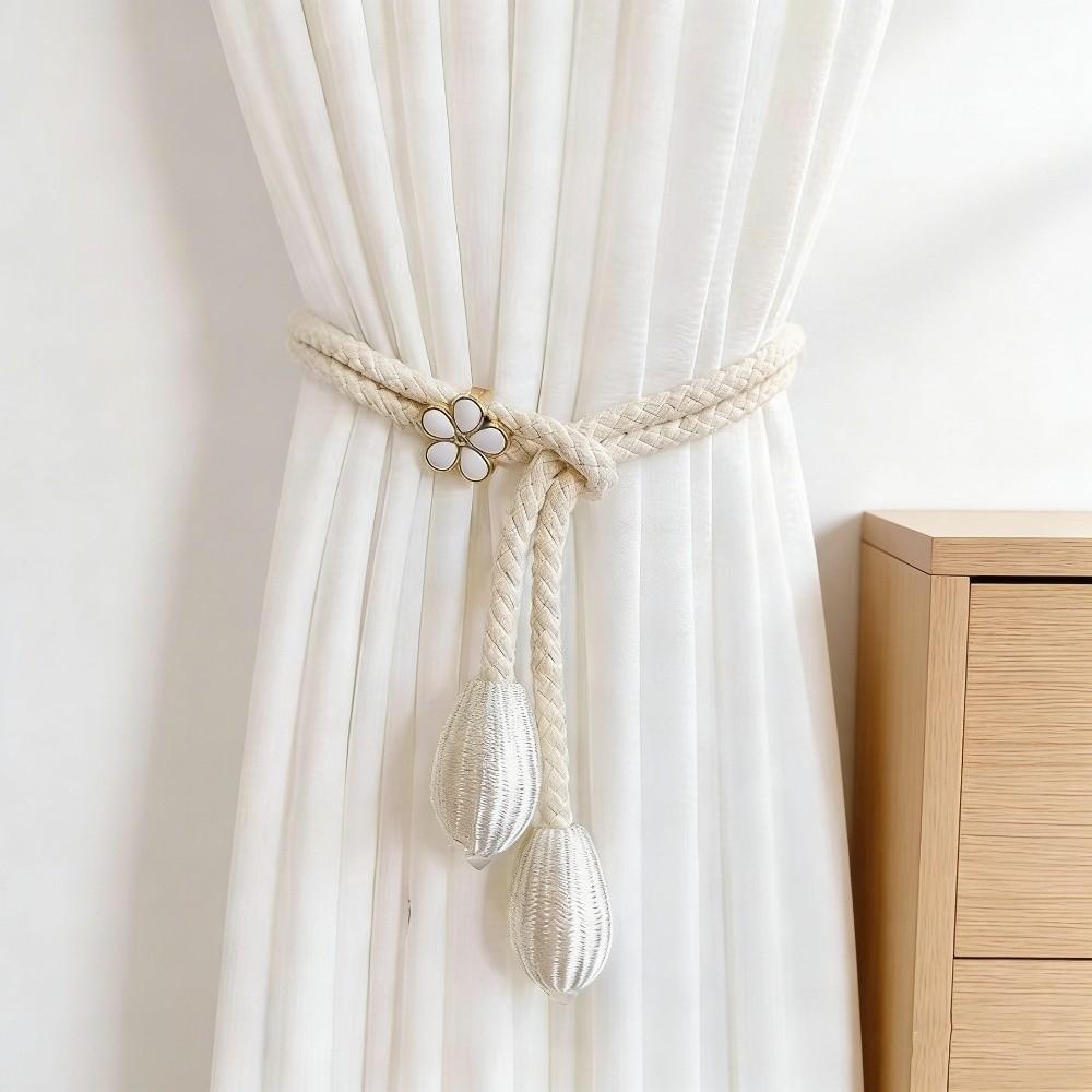 Adjustable Flower Curtain Tiebacks Minimalist Curtain Tie Rope Modern Curtain Straps  Home Decor