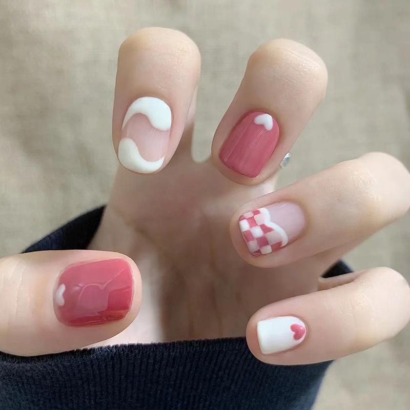 Summer Fresh French Line Cool Style Detachable Nail Art Tips