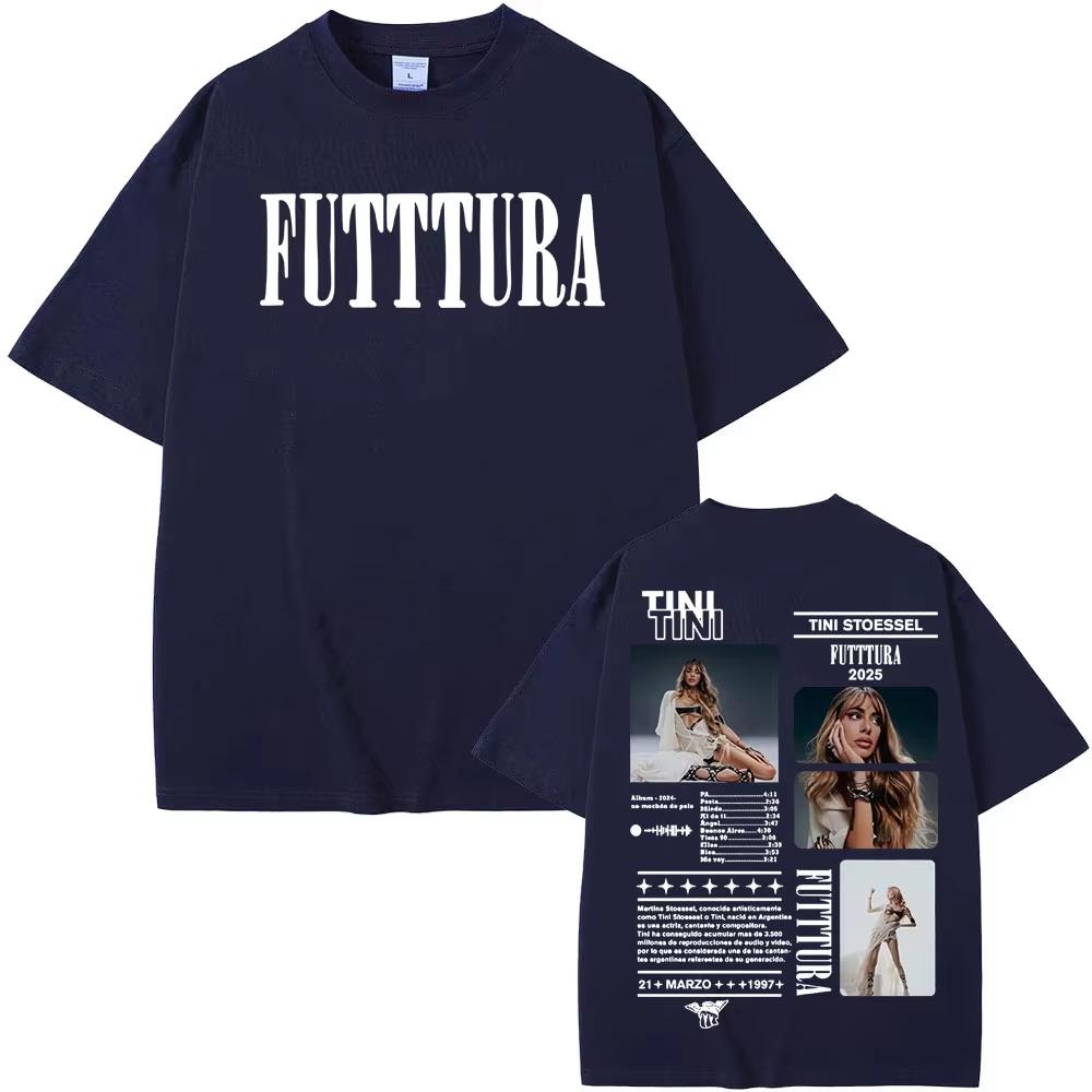 Tini Stoessel Futtura Tour Graphic T Shirt Men Women Clothing High Street T-shirts Male Cotton Short Sleeve T-shirt