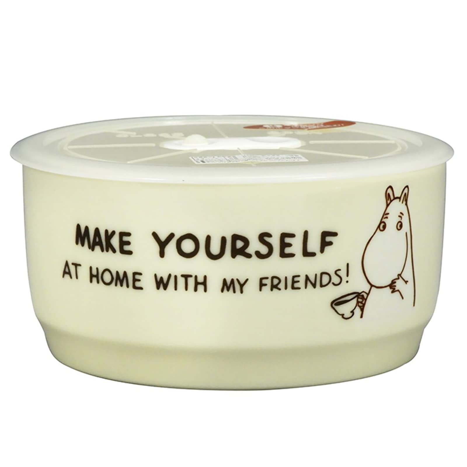 Yamaka Shoten MOOMIN Microwave Pack Storage Container 13cm Microwave and Dishwasher Moomin Nordic Day Wedding Made in Canister, Approx. Diameter,
