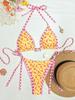 Sexy Zweiteiliger Bikini-Badeanzug mit Dreiecks-Cup-Print, Elegant und Bequem für den Sommerurlaub