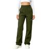 Women Casual Wide Leg Cargo Pants Elastic Waist Drawstring Pockets Long Trousers Lightweight Comfortable Fit