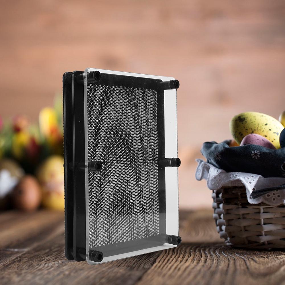 Stainless Steel Pin Art Toy 3D Hand Model Toys Desk Ornament Birthday Gift Decoration