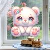 Cute Cartoon Bear Wall Stickers, Removable Self-Adhesive PVC Decals for Kids Room Nursery Bedroom Decoration