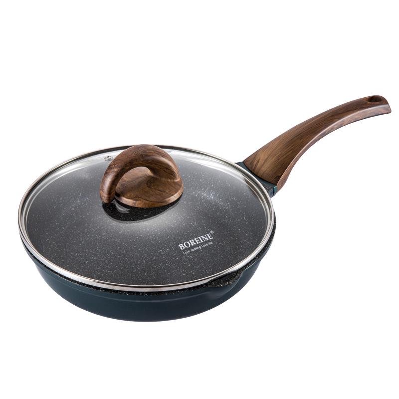 

Сковорода ZanBoss из майфанского камня с антипригарным покрытием для индукционных плит и жарки стир-фрай. Patented Series (SGS, FDA Certified)