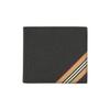 Iconic Stripe Double Fold Calfskin Coin Purse Wallet Men Wallets Black 80330721