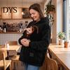 Katzen-Trage-Sweatshirt mit Kapuze und Tasche, Haustierträger für Hund & Katze, Kapuzenpullover, Gemütliche Reisekleidung mit Kängurutasche, Überschnittene Schultern