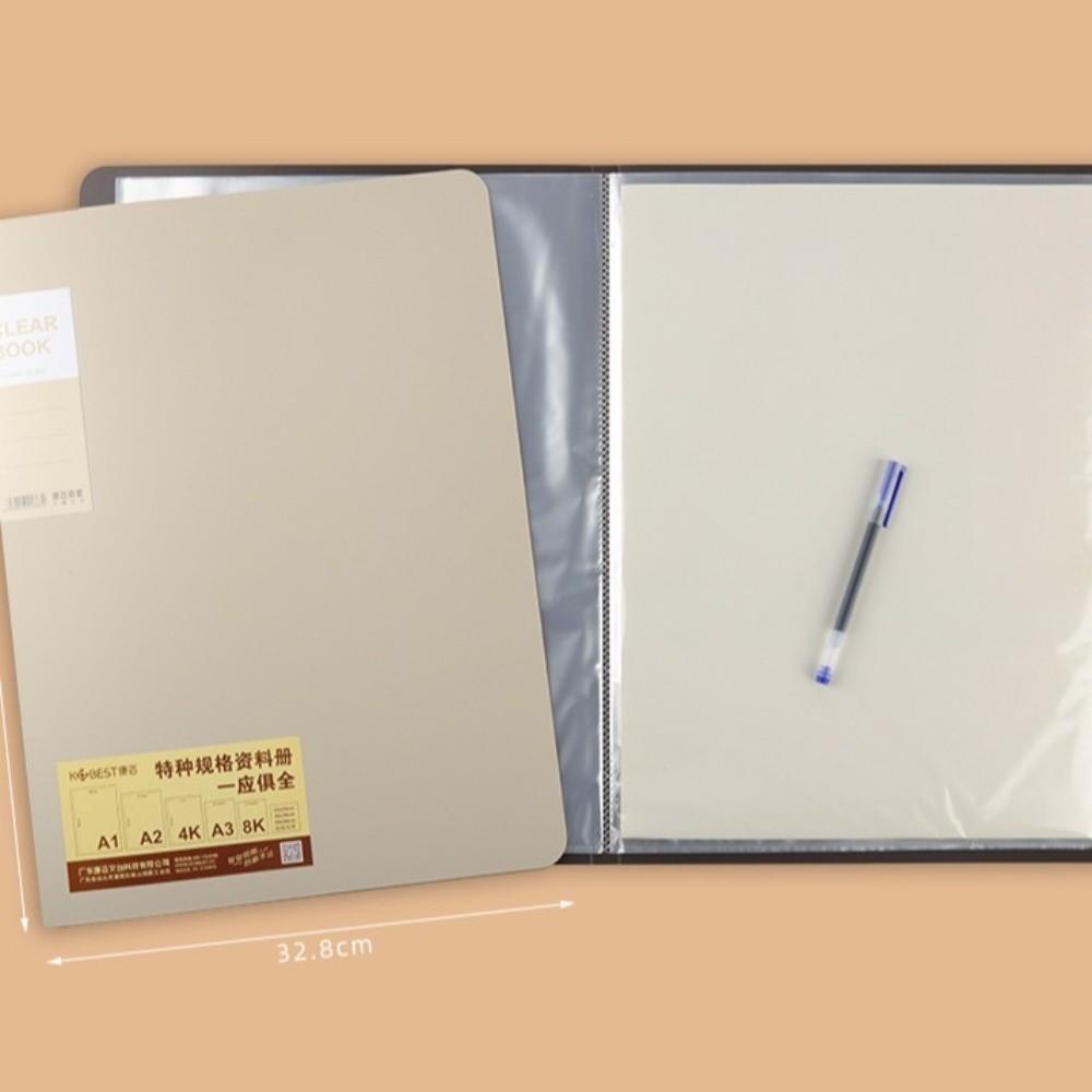 Multifunctional Large Portfolio Sketch Folder Light Retro Color 40 Pockets File Folder Office