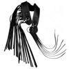 Black Leather Belt With Tassel Details For Summer Streetwear Fashion
