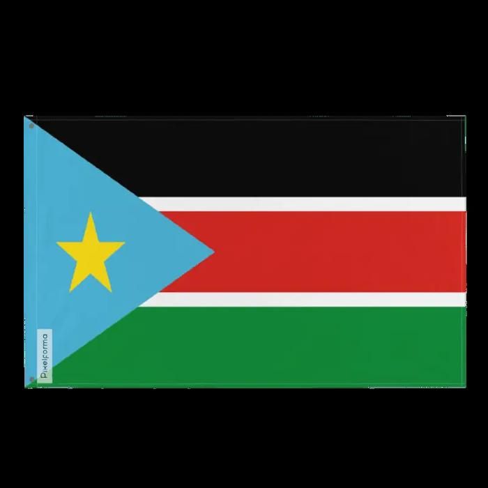 Drapeau - Soudan Sud - 192 x 288 cm - Polyester - Recto/verso - Œillets en fer