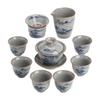 Sushi Ceramics Ru Kiln Hand-Painted Sancai Gaiwan Tea Set
