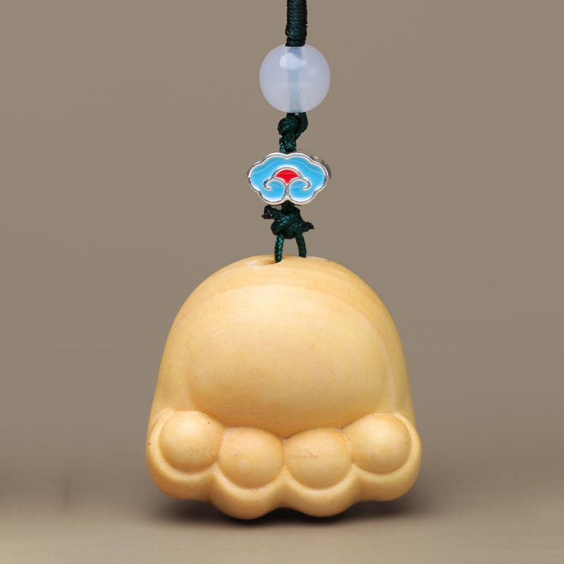 Green Sandalwood Carved Cat & Hippo Desktop Decoration for Home or Office