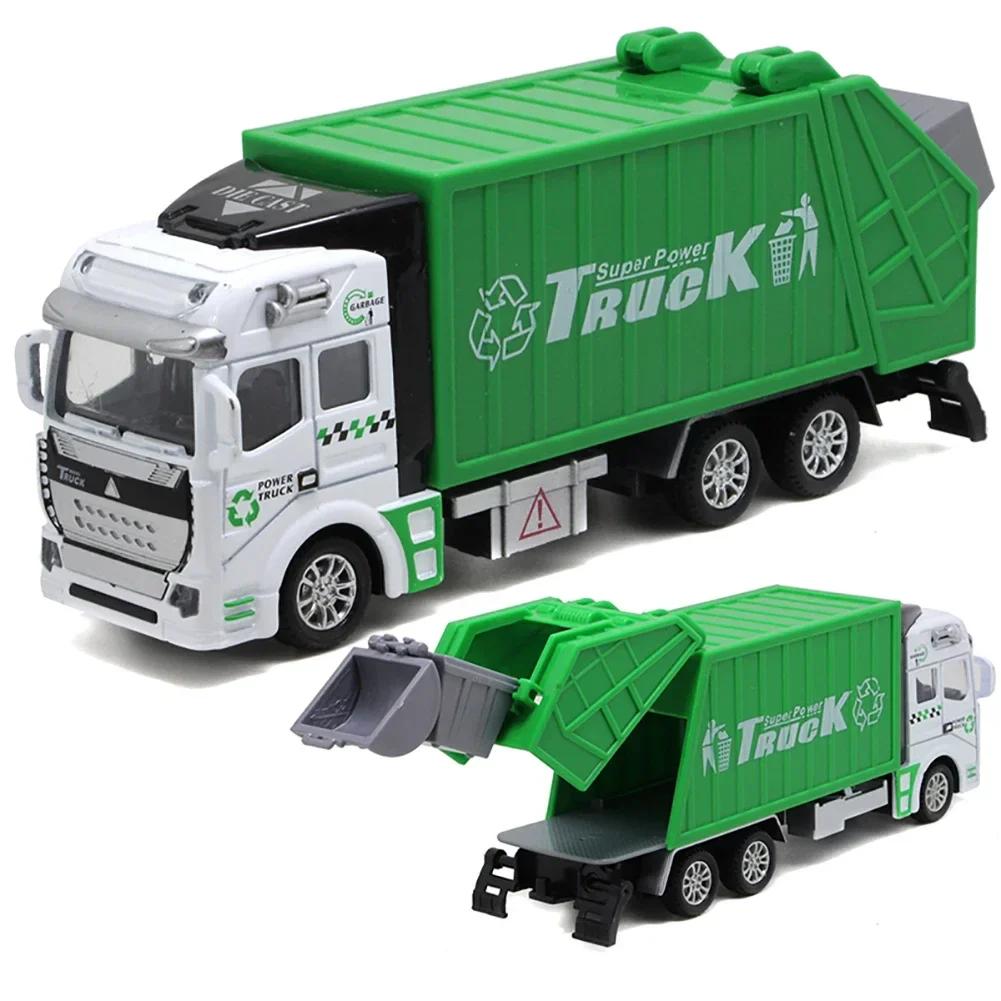 1:32 Garbage Truck Toy Car As Birthday Present Educational Clean Trash Car Kids Toys Gifts