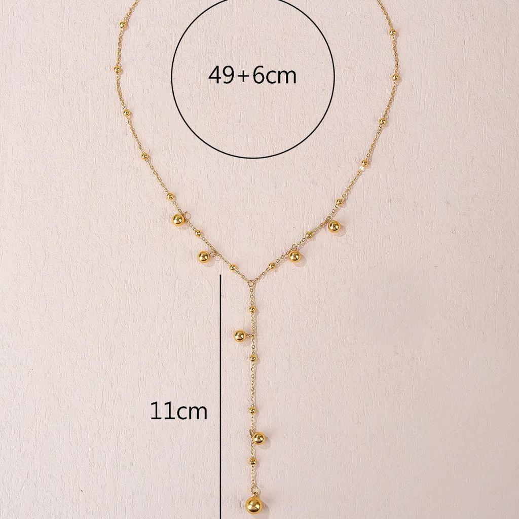 18K Gold Quastenperlen Anhänger Halskette für Damen - Europäische & Amerikanische Modekette