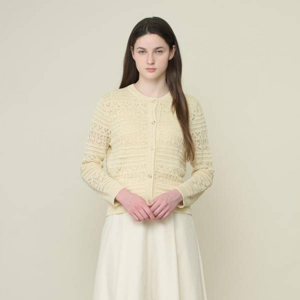 

Bcbg Scalloped Twin Knit Cardigan B6m3k105 cream (14)/55