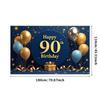 90. Geburtstag Banner Goldener Ballon Happy Birthday Party Dekoration Kulisse Jubiläumsfeier Fotografie Hintergrund Requisite