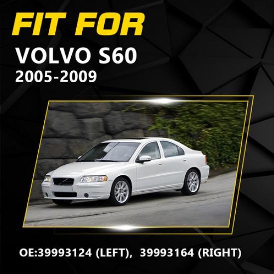 2Pcs Bumper Headlight Washer Cover Nozzle Cap Left+Right For Volvo S60 2005-2009