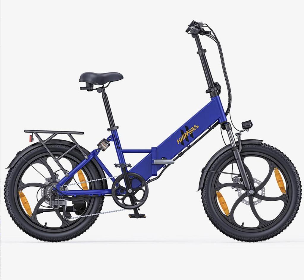 HillMiles Mile 2 Adult electric bicycles 250W motor 36V 13Ah battery 20x3.0-inch tires Shimano 7-speed Hydraulic disc brakes