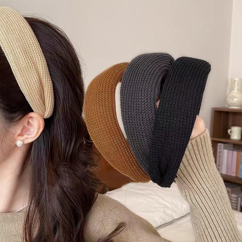 Korean Retro Plaid High Top Fashion Headband & Versatile Hair Clip 2025