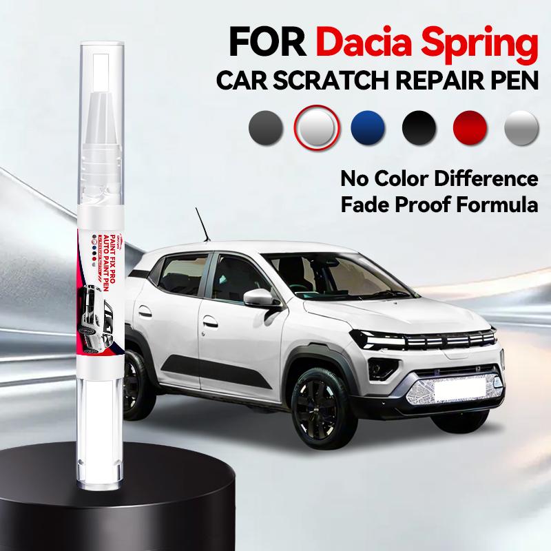 Autolack-Reparaturstift für 2021-2025 Dacia Spring Lackkratzer-Reparatur Zubehör Blau Rot Grün Schwarz Grau Beige Weiß