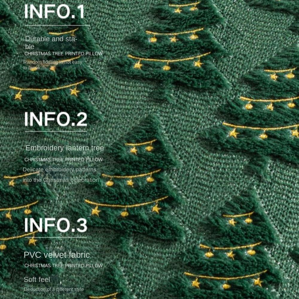 Christmas Tree Pillow Covers Plush Pillow Cases Delicated Pillowcase for Xmas Party