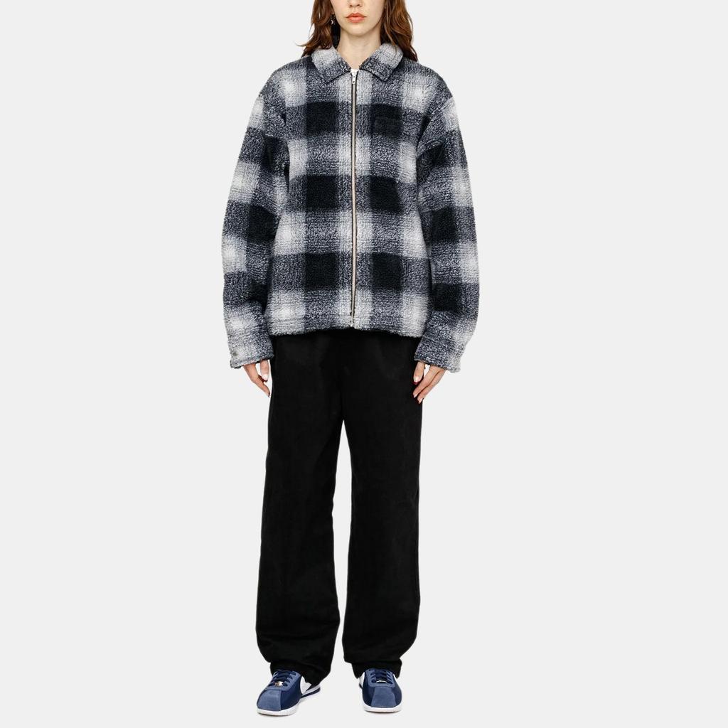 Stussy Shadow Plaid Sherpa Zip 1110224-