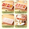 8 Grid Large Ice Cube Trays Silicone Easy-Release Flexible Ice Cube Molds with Lids Big Square Ice Tray for Whiskey and Cocktail