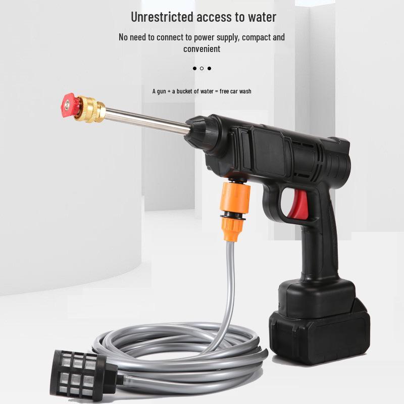 Portable High-Pressure Cordless Car Wash Gun with Rechargeable Battery