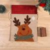 Cross-Border Christmas Snowman & Reindeer Drawstring Bag: Small & Large Gift Candy Packaging