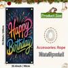 Happy Birthday Door Curtain Eighteen Family Gatherings Polyester Home Decor