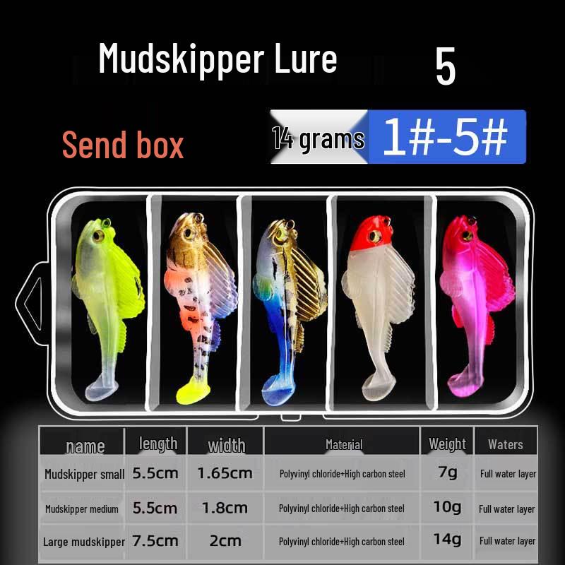 Mudskipper Anti-Snag T-Tail Soft Bait Lure for Bass, Catfish, Blackfish & Mandarin Fish