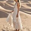New in spring and summer , Amazon Independent Station cross-border cotton and linen women's loose big skirt sleeveless dress