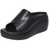Slippers met dikke zool dames buitenschoenen 2025 zomer Europese en Amerikaanse stijl temperament waterdicht platform muffin plateauhak verhoogd cool sli