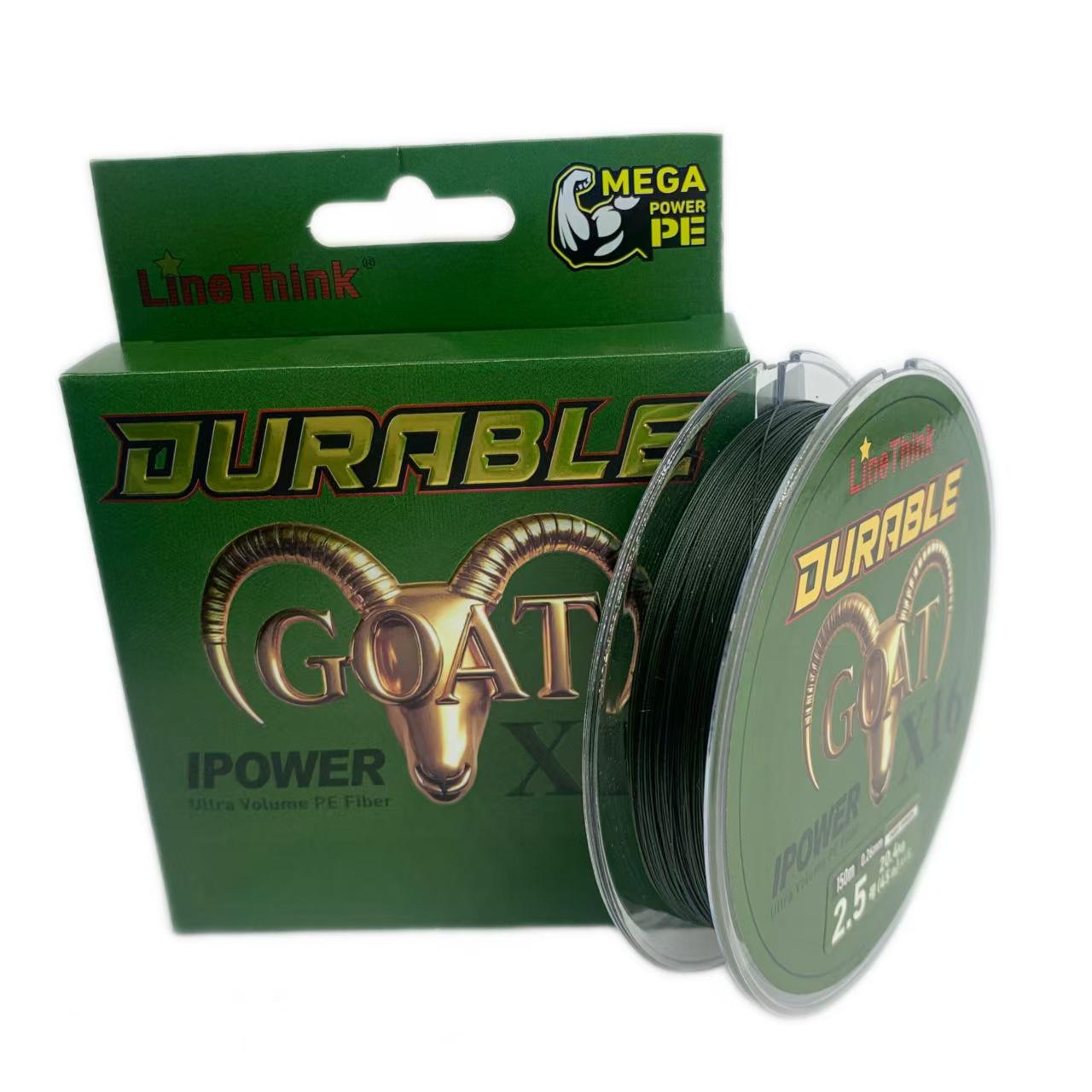 LineThink GOAT 16-Strand PE Braided 150m Super Strong Fishing Line 6.0