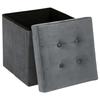 Pouf coffre pliable capitonne "Lysandre" Atmosphera - Gris