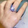 5 Carat D Color Moissanite Ring AU750 with Six-Prong Micro-Set Design, Long-Lasting Color Retention.