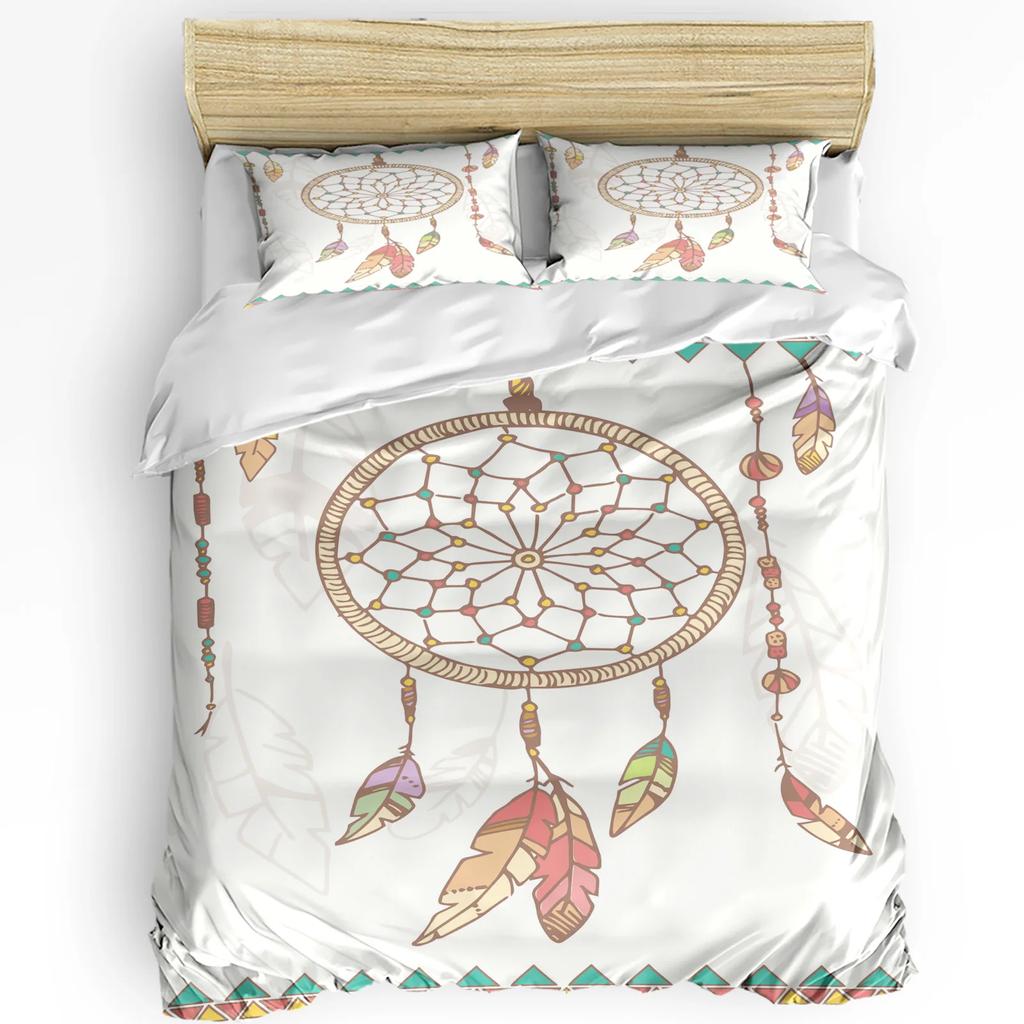 Indian Feather Bird Ethnic Duvet Cover Bed Bedding Set Double Home Textile Quilt Cover Pillowcases Bedroom Bedding Set No Sheet