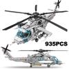Technische Bewaffnete Polizei Hubschrauber Bausteine Modell Militärisches STEM-Set WW2 Flugzeug Kriegsschiff Steine Spielzeug Für Kinder Erwachsene Geschenke
